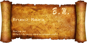Bruncz Maura névjegykártya